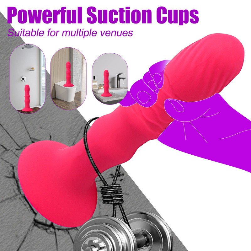 Anal Butt Plug APP Control Thrusting Vibrator Clit G-Spots Massager Suction Cup gallery