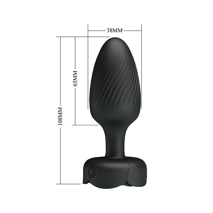 Pretty Love Varian Large Bu*t Plug w/Multi Color Bottom Light - Black gallery