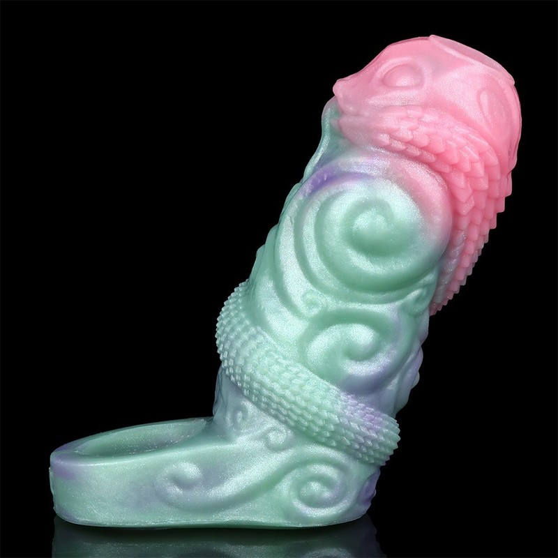 Pastel Gradient Cock Sleeve Soft Textured Reusable Male Enhancement Sheath gallery