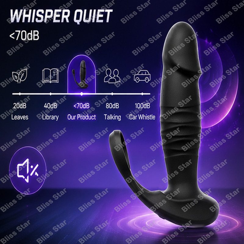 Male Prostate Massager Vibrator Thrusting Anal Butt Plug Dildo Sex Toys for Men gallery