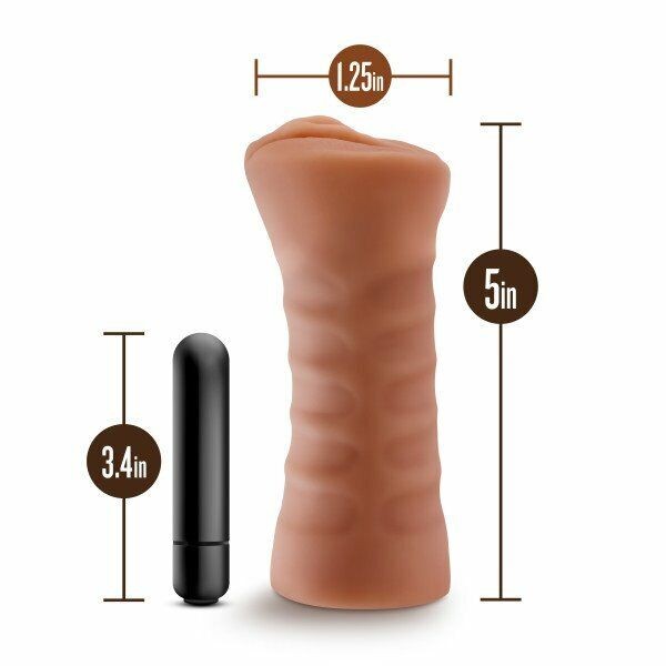 Vibrating Realistic Feel Latin Pussy Cock Stroker Sleeve Male Masturbator gallery