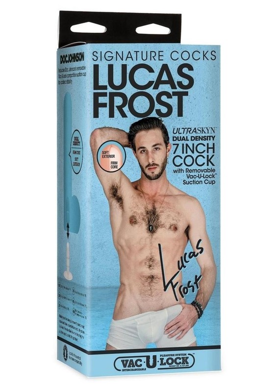 Signature Cocks Ultraskyn Lucas Frost Dildo with Removable Suction Cup 7in
