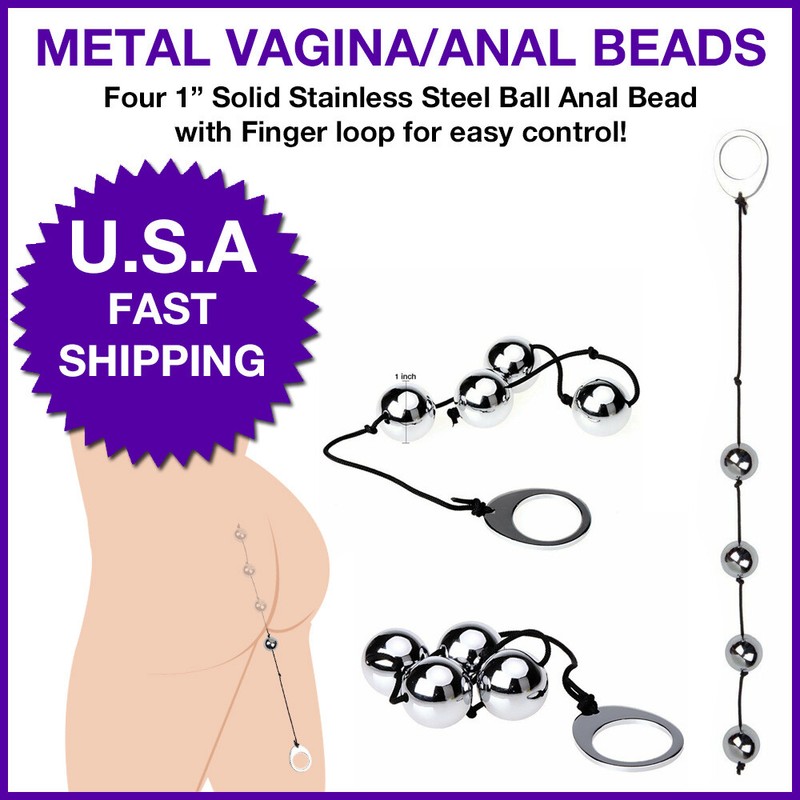 Metal String Beads Anal Balls Large 1&Prime; for Vagina Anal Prostate Orgasm Sex Toy