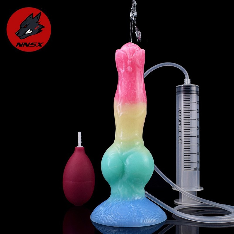 NNSX Large Knot Ejaculation Multicolor Dildo Suction Cup Squirting Penis Sex Toy