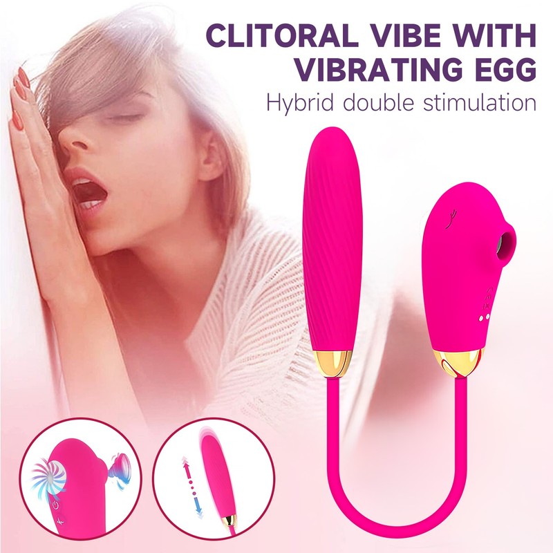 New Vibrating Sucking Bullet Egg Vibrator Sex Toy for Women Lesbian Couples