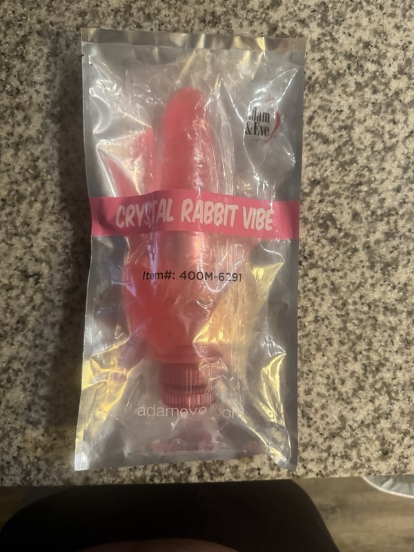 Adam & Eve Crystal Rabbit Vibe Vibrator & Clitoral Stimulator 400M-6291 Pink