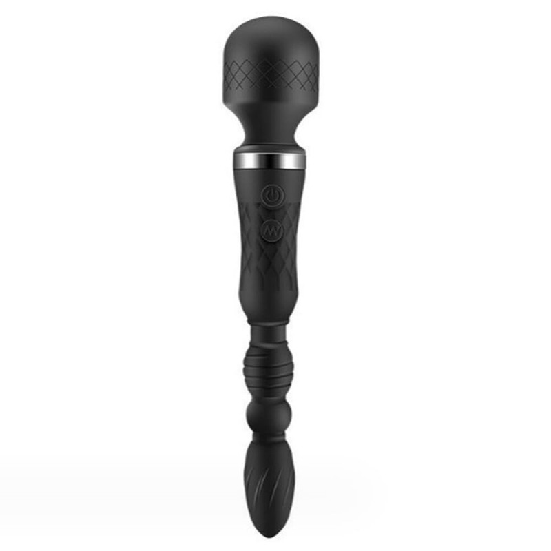 9 inch Double Head Massage Wand Vibrator & Anal Plug 10 Speed Butt Sex Toy