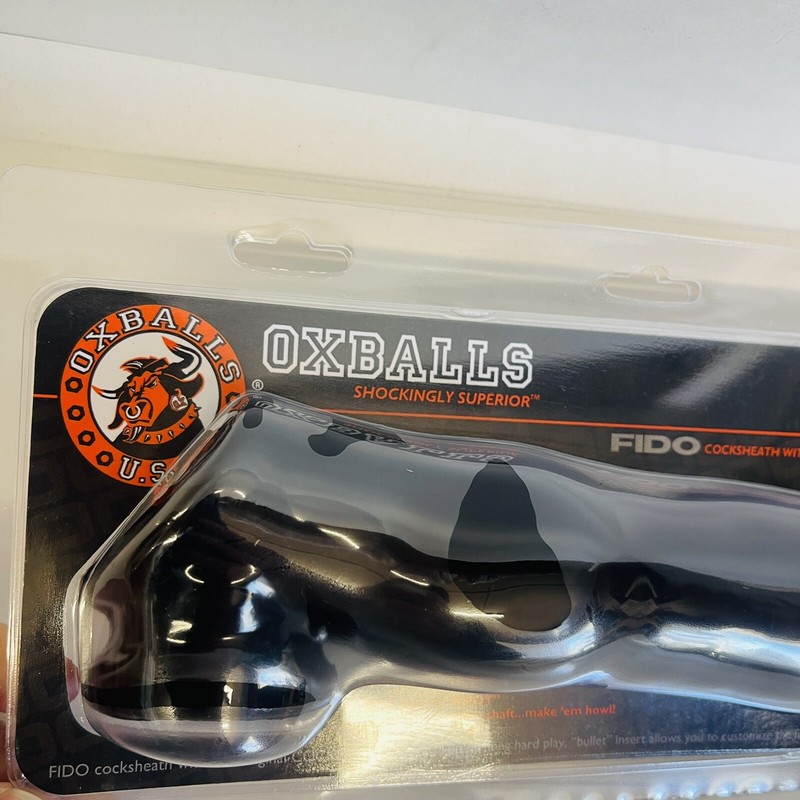 Oxballs Fido Puppy Cocksheath With Adjustable Custom Fit, Black, New Boxed gallery