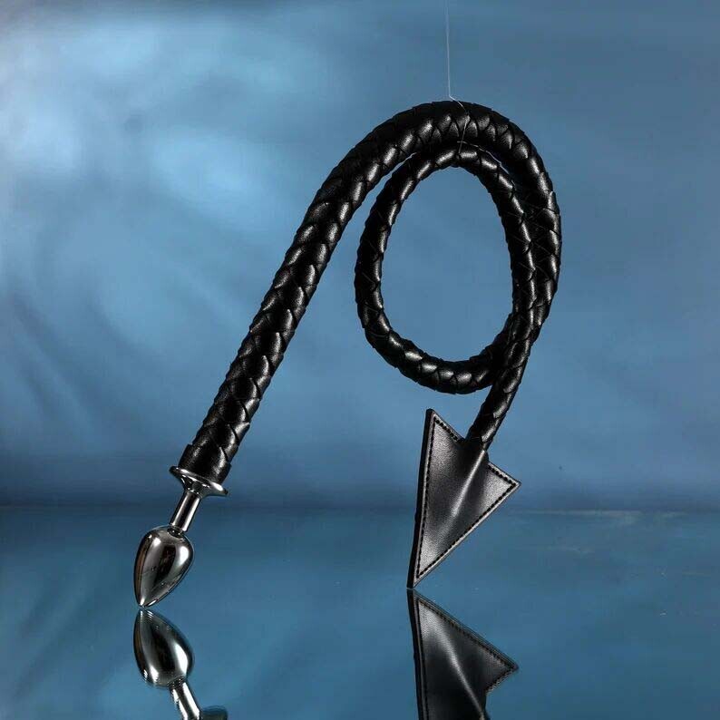 Anal Butt Plug Devil Tail Long Whip Slave Bondage Cosplay BDSM Sex Toy Women USA