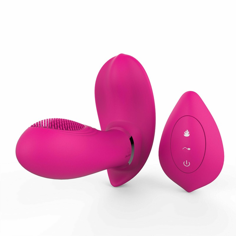 Wearable Heating G-spot Butterfly Vibrator w/ Remote, Discreet Dildo, 7 Speed