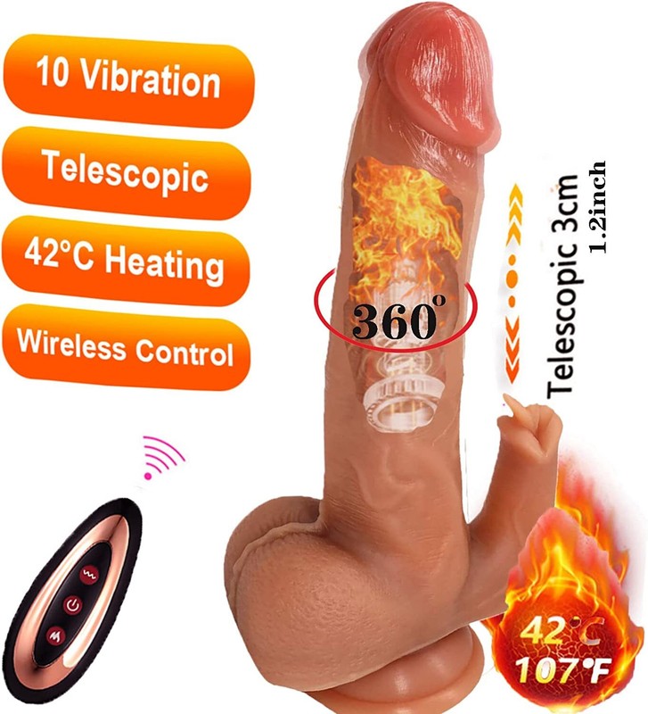 Big Thrusting Dildo Rotation Vibrator G-Spot Heating Suction Cup Sex Toys Women gallery