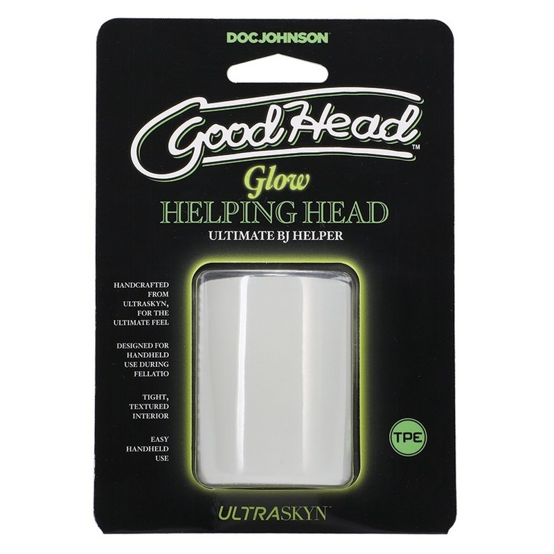Doc Johnson GoodHead Helping Head Glow Blow Job Stroker