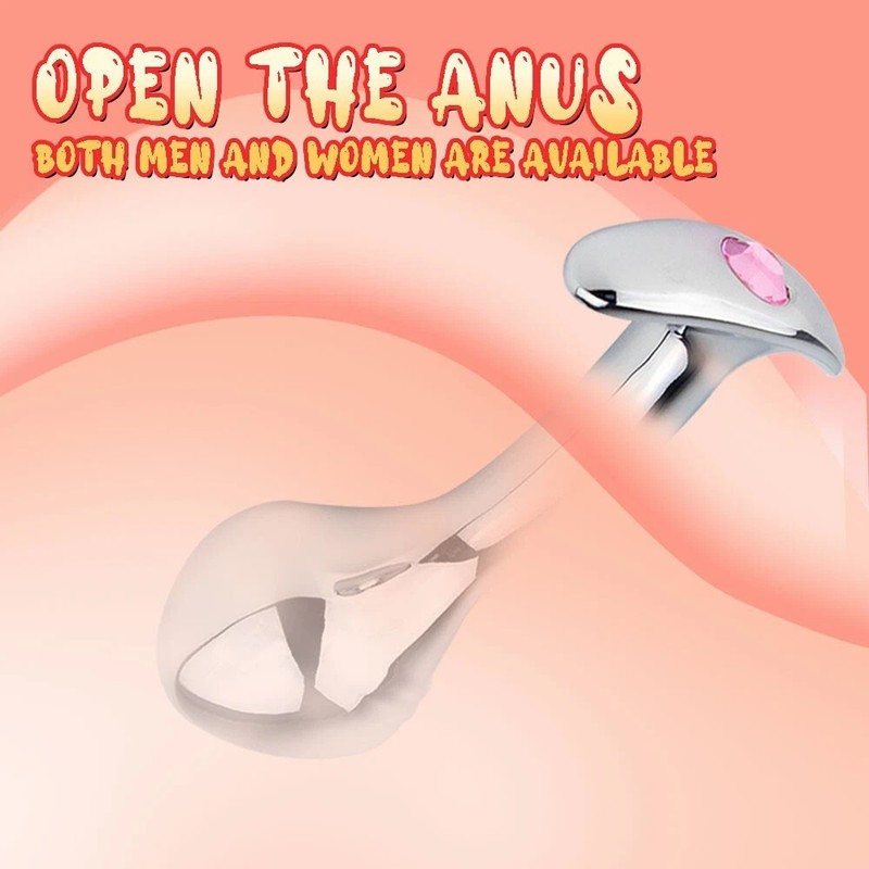 Metal Steel G-Spot Anal Butt Plug Prostate Massager Probe Sex Toys For Men Women gallery