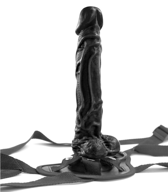 Strap-On-G-Spot-Suction-Cup-Harness-Dildo-Clitoral-Anal-Couples-Sex-Toy- 9&Prime; 10&Prime;