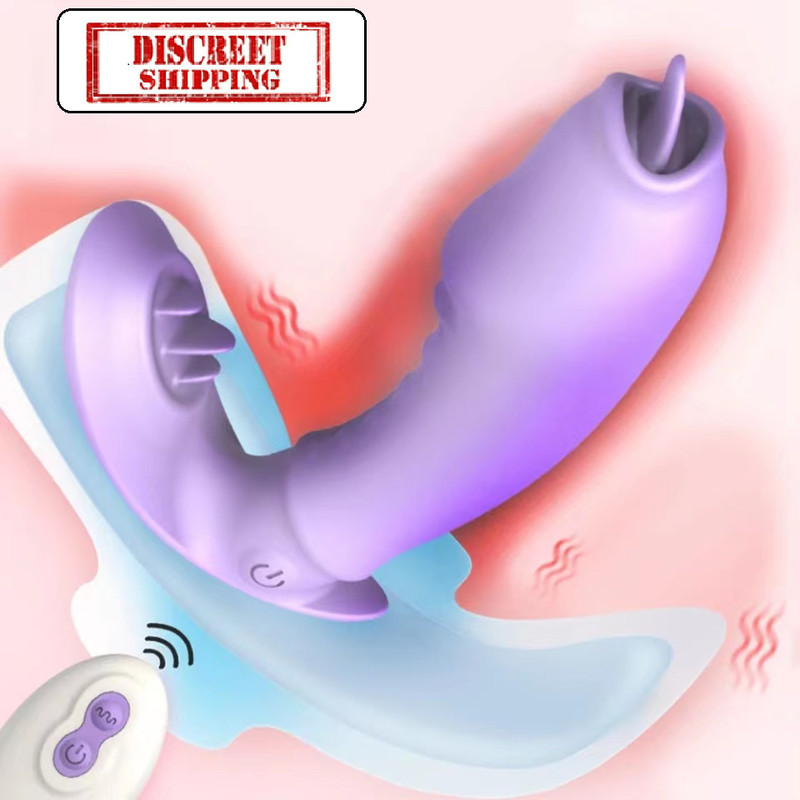 Wearable G-Spot Clit Vibrator Sucker Dildo Massager Adult Sex Toys for Women US gallery