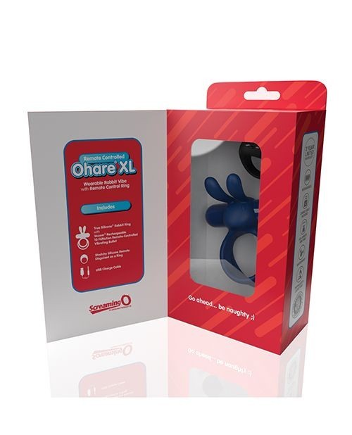 Screaming O Ohare Remote Controlled Vibrating Ring - XL Blue gallery