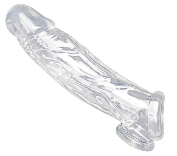 Size Matters Realistic Penis Enhancer Sheath plus Ball Stretcher Clear