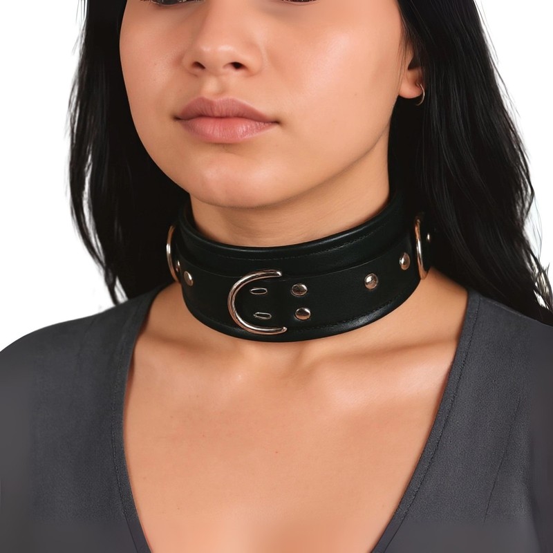 Bondage Padded Leather Slave Neck Collar Soft Choker For Women Men