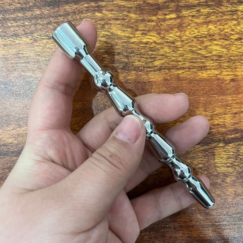 Male Stainless Metal Sounding Plug Urethral Stretcher Dilator Enhance Stretching