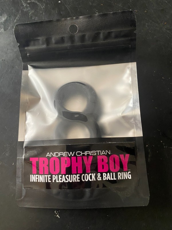 Andrew Christian Infinite Pleasure Cock and Ball Ring - One Size- Black NEW gallery