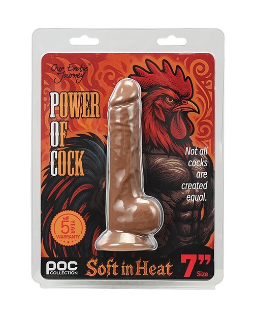 Power of Cock 7" Dildo - Dark Tan gallery