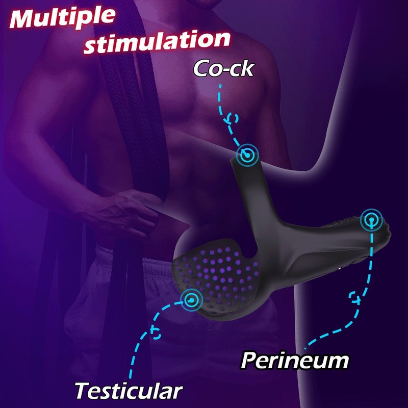 Vibrating Cock Ring Adjustable Penis Ring Silicone Rechargeable Sex Toys for Men gallery