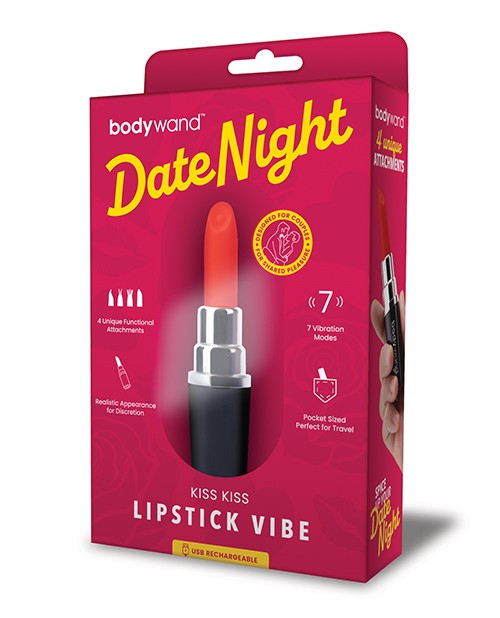 Bodywand Date Night Kiss Kiss Lipstick Vibe – Black/Red