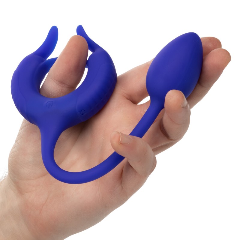 Admiral Anal butt plug and Play Weighted Silicone cock ring Male Sex Toy Blue