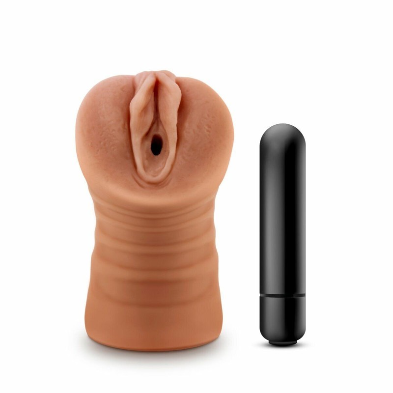 Vibrating Realistic Feel Latin Pussy Cock Stroker Sleeve Male Masturbator gallery