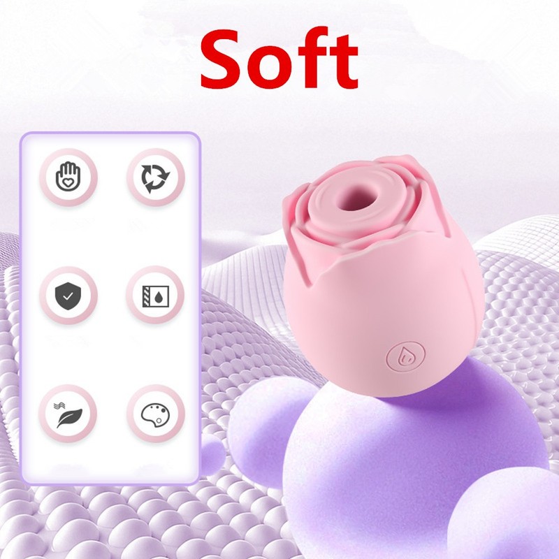 Discreet 10 Speed Personal Massage Rose Vibrator sucking Massager for Women Gift gallery