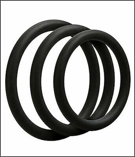 OptiMALE 3 Piece Silicone Cock Ring Set