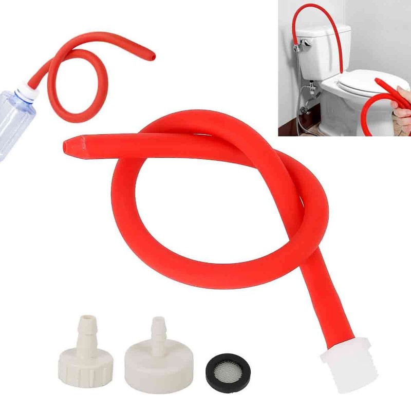 Soft Long Enema Tube Cleansing Kit Douche Silicone Nozzle Vaginal Anal Cleaning