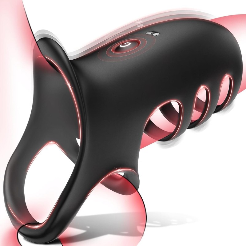 Vibrating Penis Extender Sleeve Cock Ring Vibrator Extension Men Couple Sex Toys