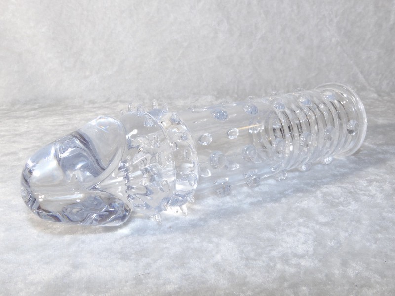 Adonis Penis Extender Male Nub Ribbed Sleeve Enhancer Extension Clear gallery