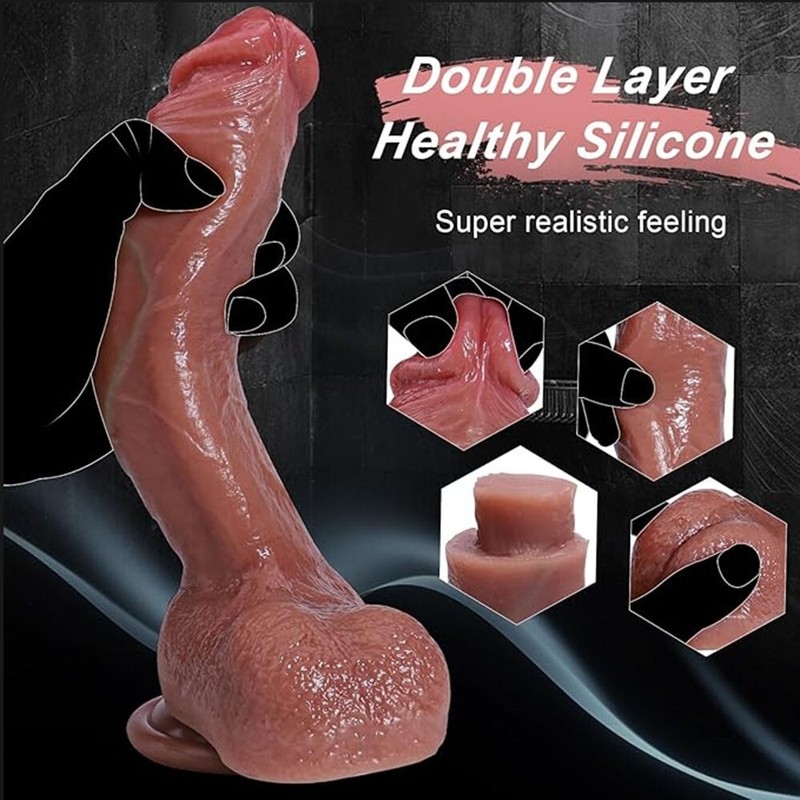 Realistic Dildo Hands-Free Penis Sex Toy for G Spot and Anal Play Lifelike Dong gallery