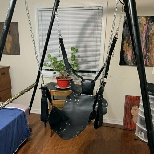 Real LEATHER SLING SWING Hammock For Sex SWING & SLING ADULT PLAY ROOM FUN