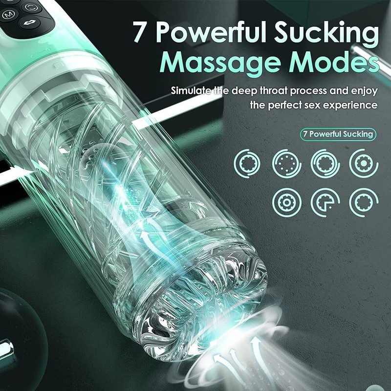 Automatic Rotating Male Masturbator Cup Handsfree Stroker Pocket Pussy Sex Toys gallery
