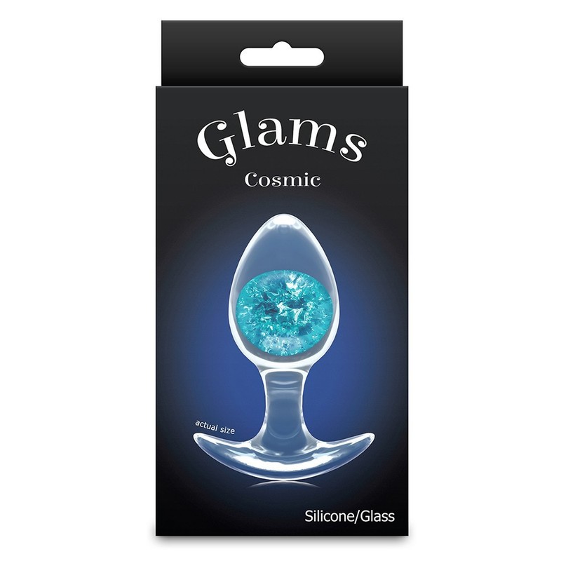 NS Novelties Glams Cosmic Medium – Blue – Silicone Anal Plug