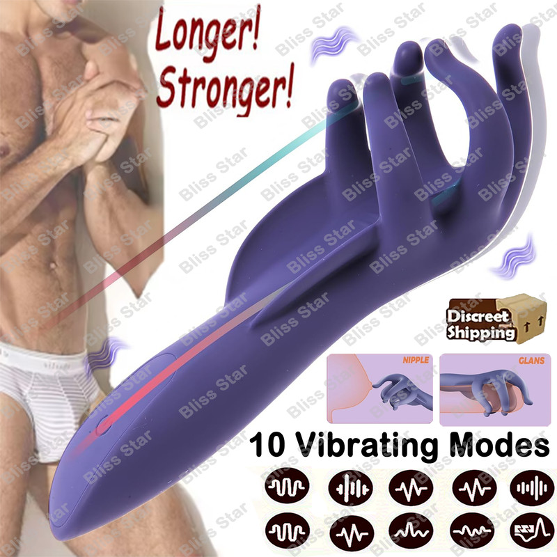 Male Masturbator Penis Trainer Vibrator Glans Stimulator Adult Sex Toys For Men