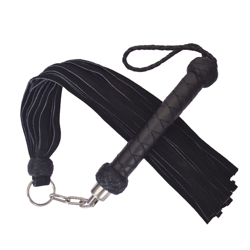 BDSM Genuine Cowhide Thick Leather Flogger 25 Tails Heavy & Thuddy gallery