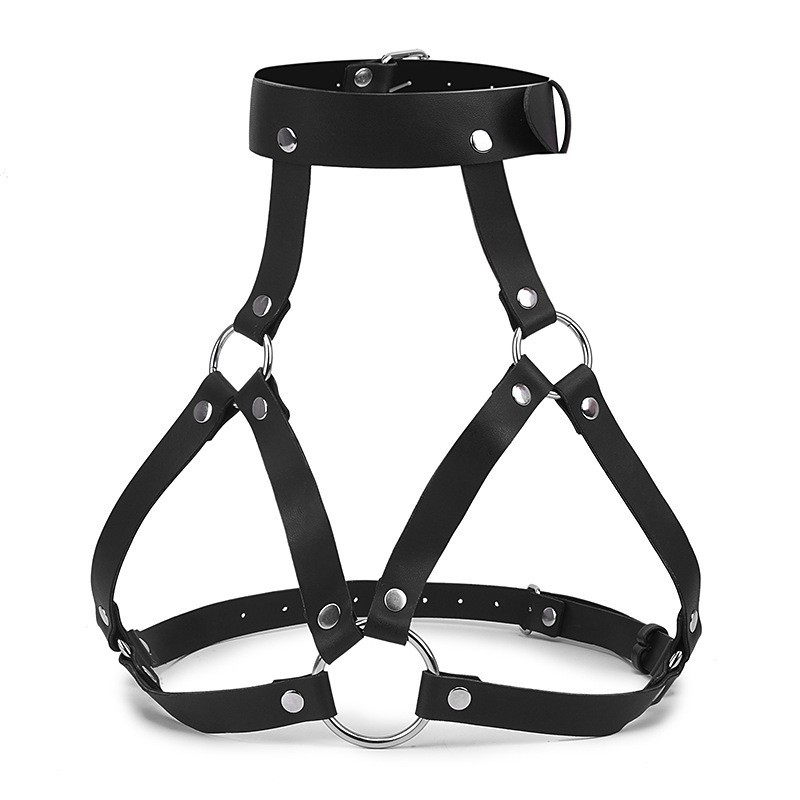 Open Bralette Lingerie Bra PU Leather Sexy Lingerie for Women Clubwear Nightwear