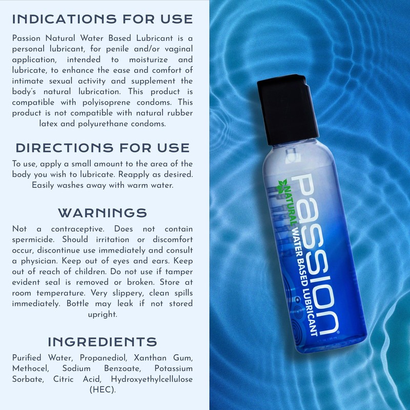 Passion Natural Water-Based Lubricant - 2 oz gallery