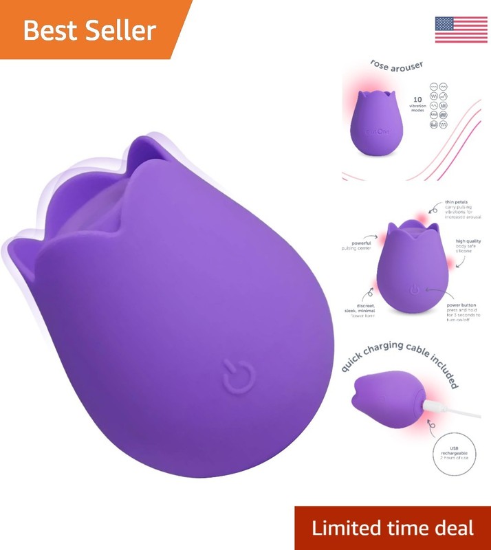 Luxury Rose-Shaped Clitoral Stimulator – Body-Safe Silicone & 10 Vibrating Modes