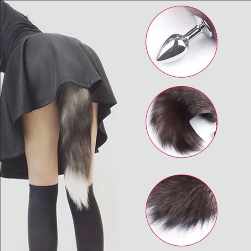 Fox Tail With Metal Anal-Butt Cosplay Plug Romance Game Funny Adult Sex Toy gallery