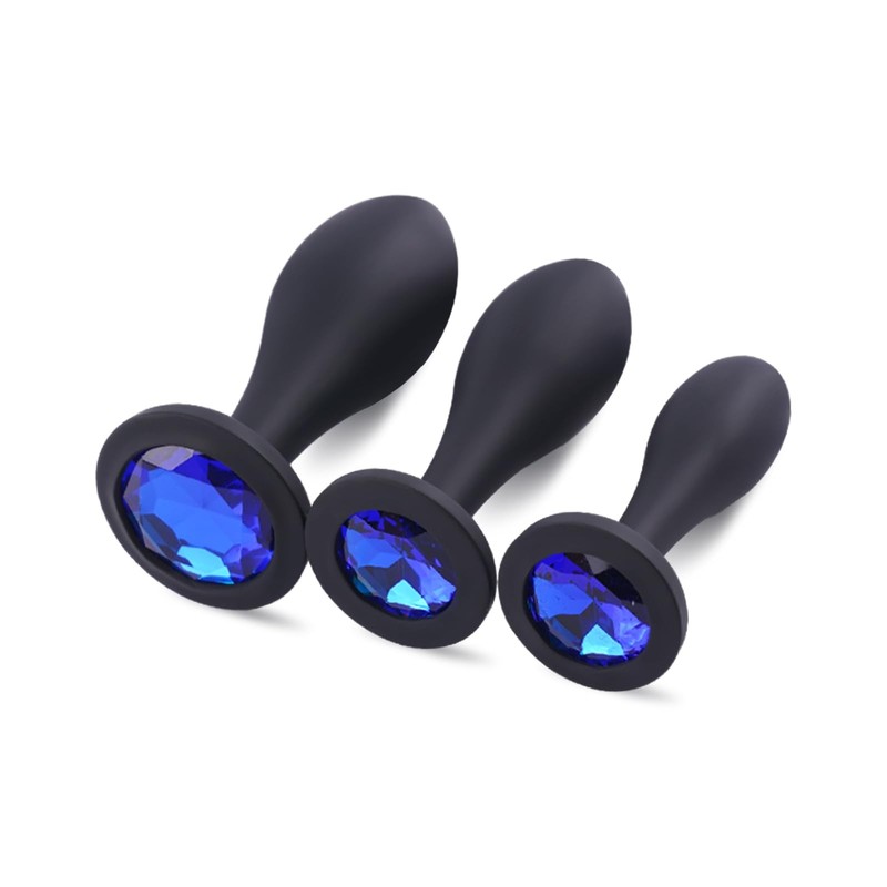 Anal Plugs Anal Training Kit,3pcs Jeweled Anal Toys Adult Sex Toys Games Smal…