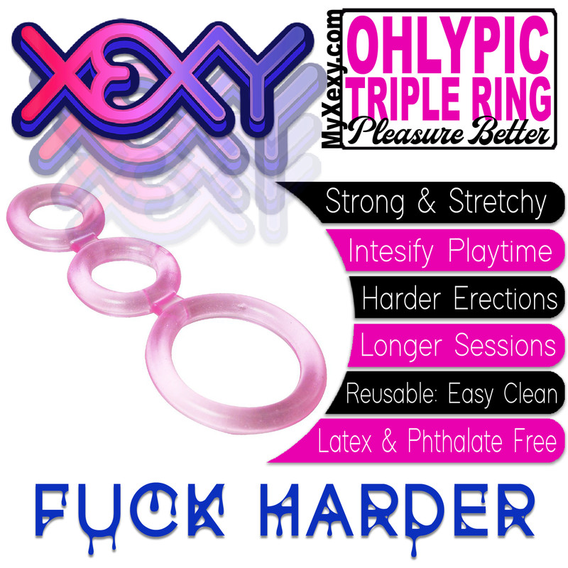 OhLYMPIC: Triple Cock & Ball Ring Penis Dick Ring Enlarger ED Xexy Adult Sex Toy gallery