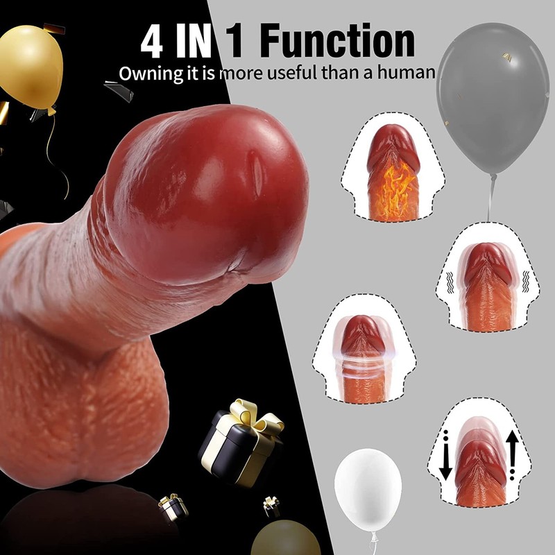 Telescopic Realistic Thrusting Dildo Vibrator Sex Toys for Women Remote Control gallery