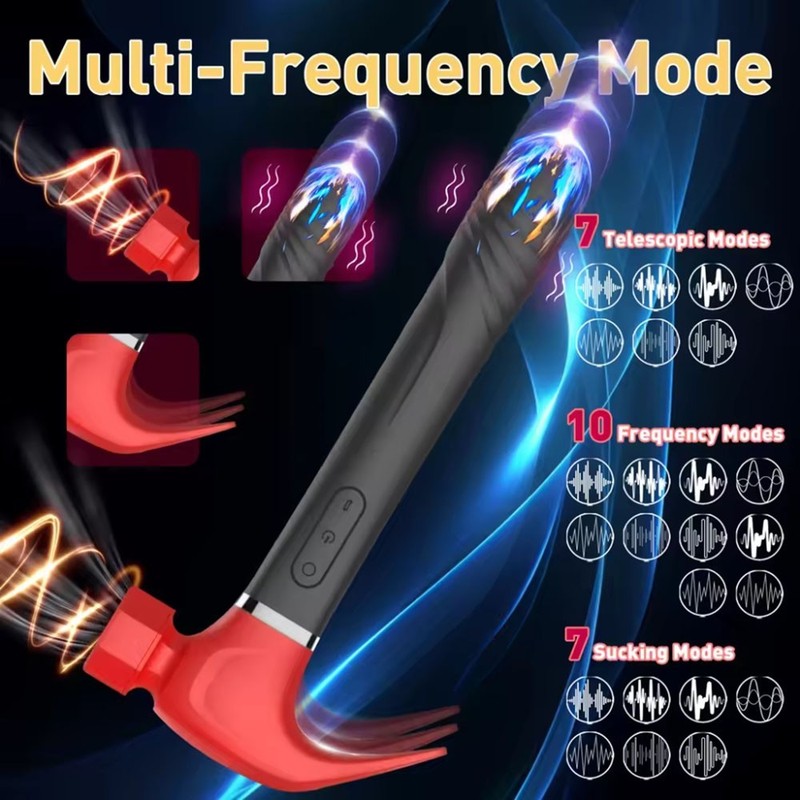 Clit Sucking Vibrator G Spot Dildo Massager Multifunctional Anal Plug Sex Toy