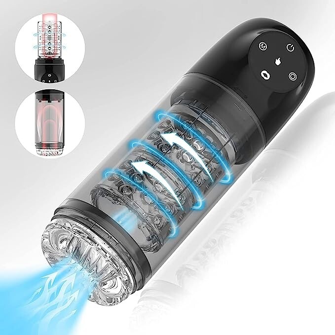 4in1 Male Masturbaters Cup Automatic Rotating Stroker Men Blowjob Sex Toy US gallery