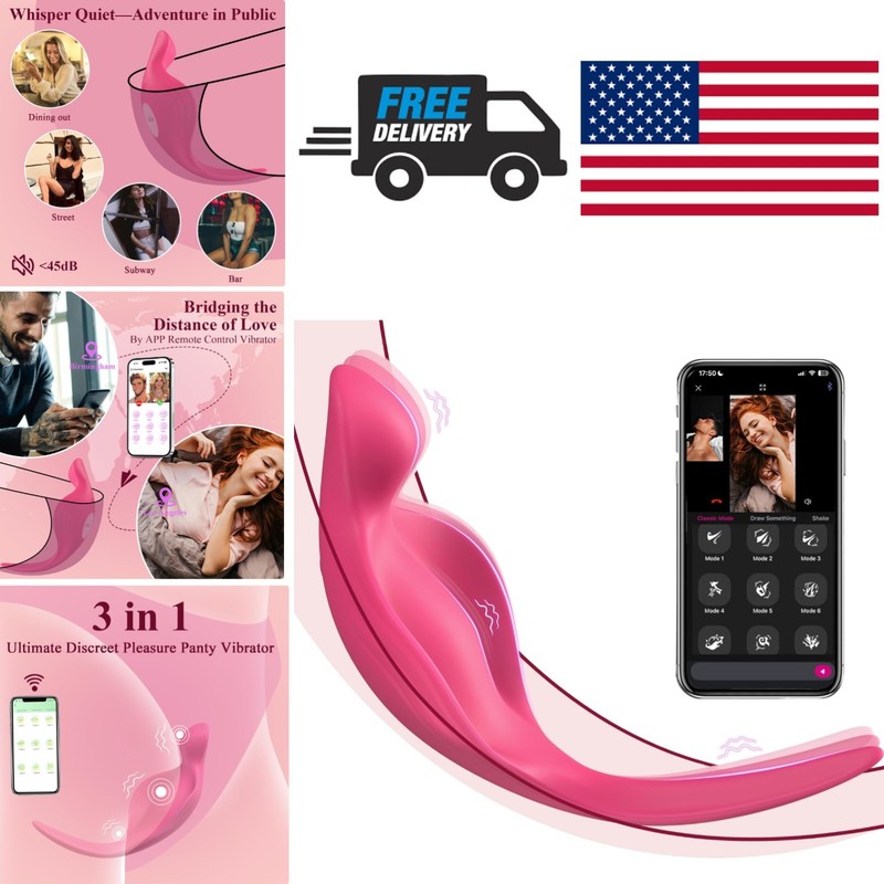 Panty Vibrator App Remote Control Silicone Pink Wearable Clitoral Stimulation